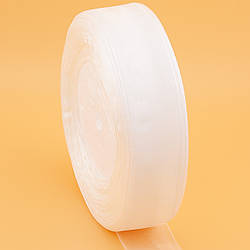 Стрічка органза 2,5 см Білий 1 рулон +-45 м