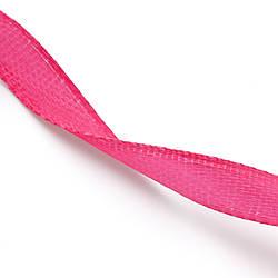 Стрічка атласна 0,6 см Рожевий 1 рулон +-91 м