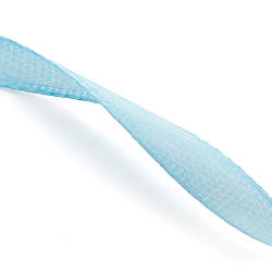 Стрічка атласна 0,6 см Блакитний 1 рулон +-91 м