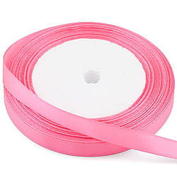 Стрічка атласна 0,7 см +-23 м 1 шт. Рожевий яскравий