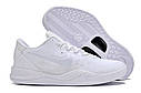 Eur36-46 Чоловічі жіночі баскетбольні кросівки Nike Kobe 8 Protro Halo Triple White, фото 4