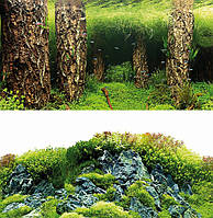 Фон двусторонний плотный, Hobby, Scaping Hill/Scaping Forest, 50х100 см. Яркий фон для аквариума