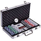 Набір для покера в алюмінієвому кейсі 300 фішок із номіналом, фото 2