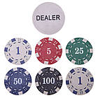 Набір для покера в алюмінієвому кейсі 300 фішок із номіналом, фото 7