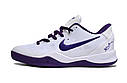 Eur36-46 Чоловічі баскетбольні кросівки Nike Kobe 8 Protro White Court Purple, фото 4