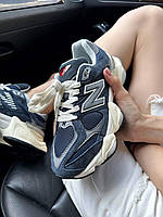 Синие стильные кроссы унисекс Нью Беленс 9060 Прочные кроссовк мужские и женские New Balance 9060 White/Blue.