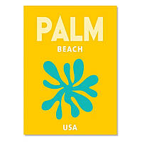 Скандинавский постер з коттону Palm beach USA 40 х 60 см