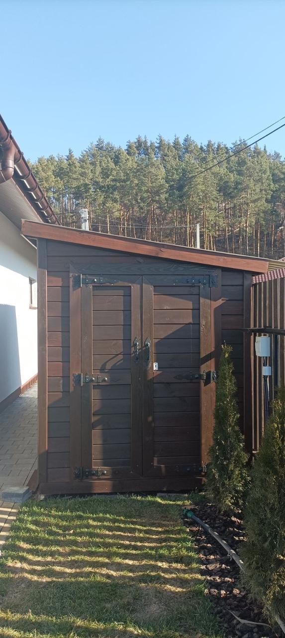 Сучасний сарай із дерева зі входом збоку 8м2 (2*4), фото 1