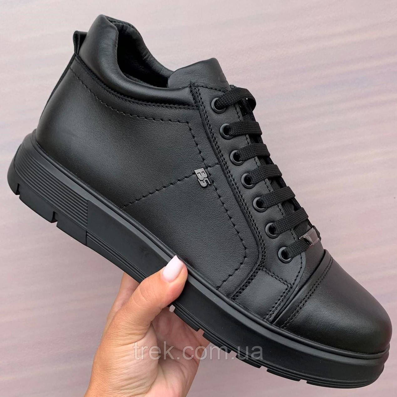 Черевики чоловічі шкіряні чорні демі /10516/-40р, фото 1