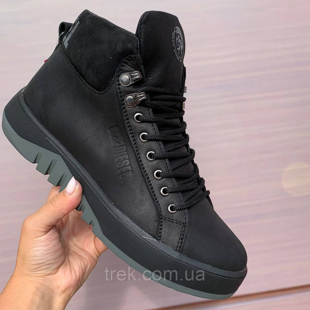 Черевики чоловічі шкіряні чорні зимові /10517/-41р, фото 1