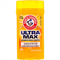 Arm & Hammer, UltraMax, твердий дезодорант-антиперспірант, для чоловіків, без запаху, 73 г