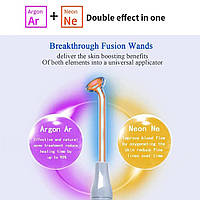 Дарсонваль аппарат косметический неоновый + аргоновый 6 насадок Белый