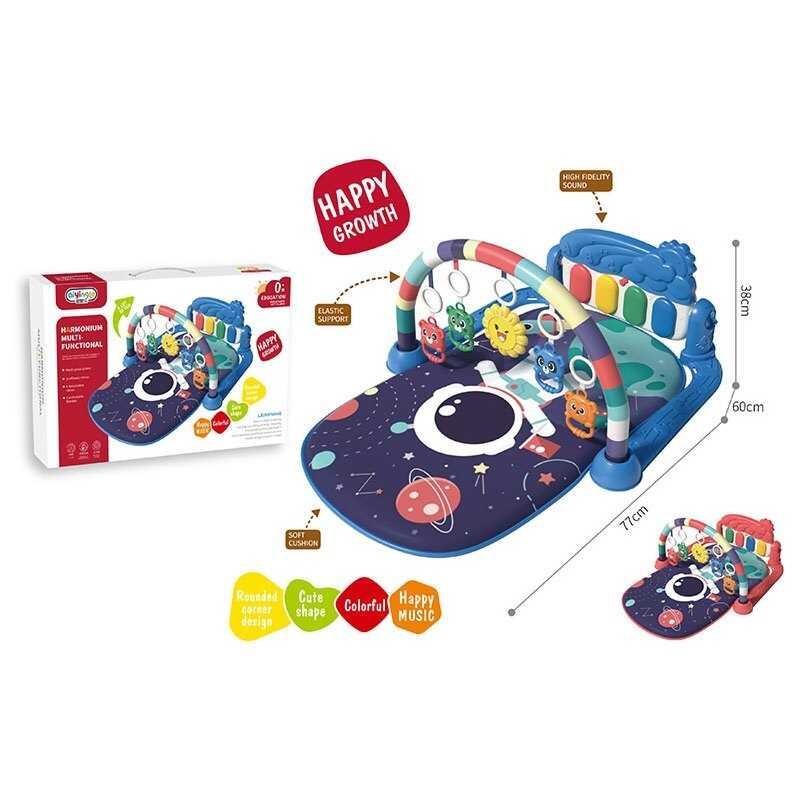 Розвивальний килимок для дітей 668-216, з брязкальцями, дзеркальцем і піаніно, 2 кольори, фото 1