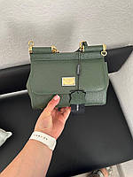 Женская сумка Дольче Габбана зеленая Dolce & Gabbana Green Sicily 20