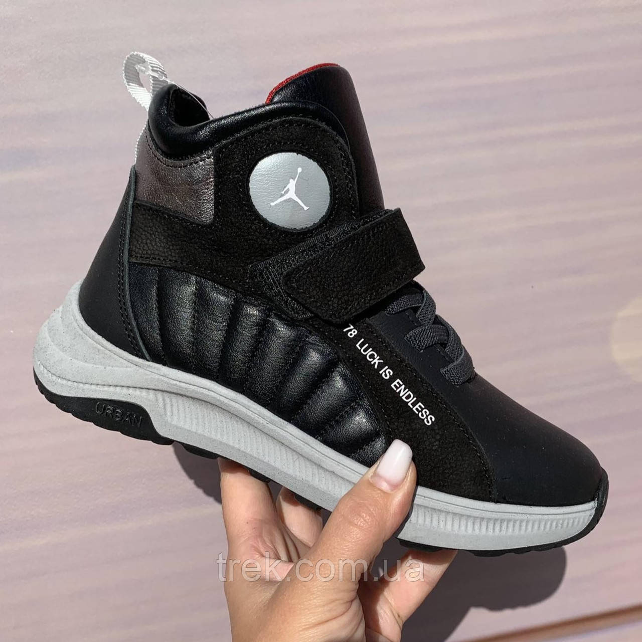 Черевики шкіряні зимові чорні /30591/ 34р, фото 1