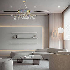 Золота люстра з 36 скляних пелюсток (918-LP263-36 GD+CL), фото 4