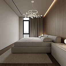 Біла кругла люстра з скляних пелюсток на 36 ламп Petals (918-LP263-36 WH+CL), фото 4