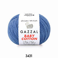 Пряжа Gazzal Baby Cotton 3431 Джинс