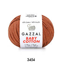 Пряжа Gazzal Baby Cotton 3454 Світло-теракотовий