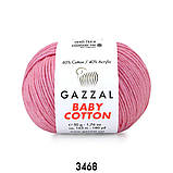 Пряжа Gazzal Baby Cotton 3455 Рожевий, фото 3