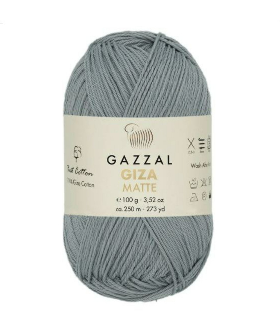Пряжа Gazzal Giza Matte 5554 Сірий