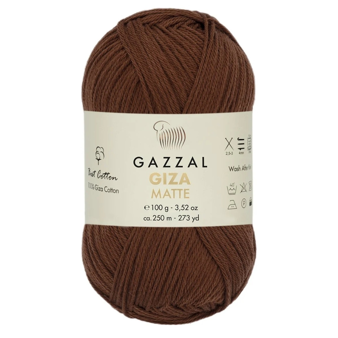 Пряжа Gazzal Giza Matte 5585 Коричневий