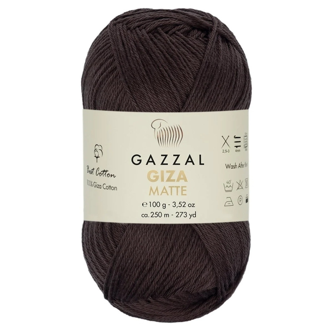 Пряжа Gazzal Giza Matte 5586 Шоколад