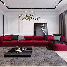 Біла кругла люстра з скляних пелюсток на 36 ламп Petals (918-LP263-36 WH+BK), фото 3