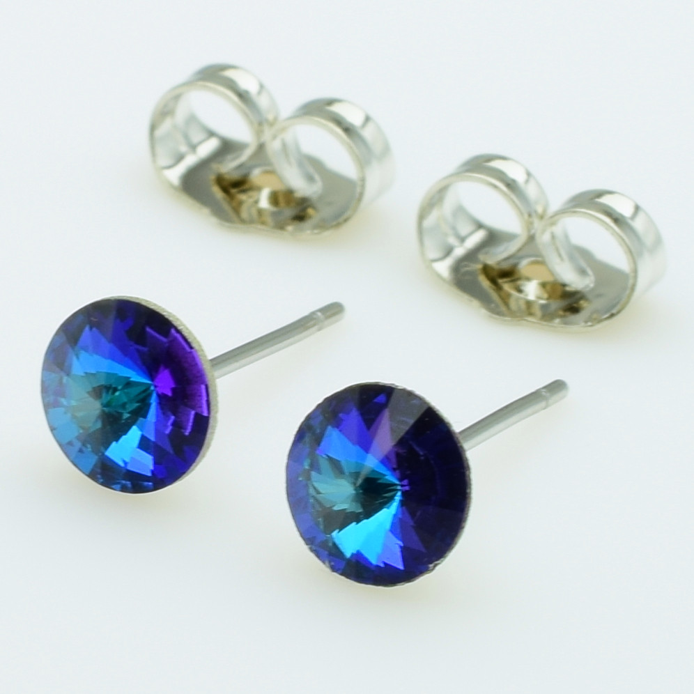 XUPING Сережки Родій Камені Swarovski Висота 0.6см, Ширина 0.6см