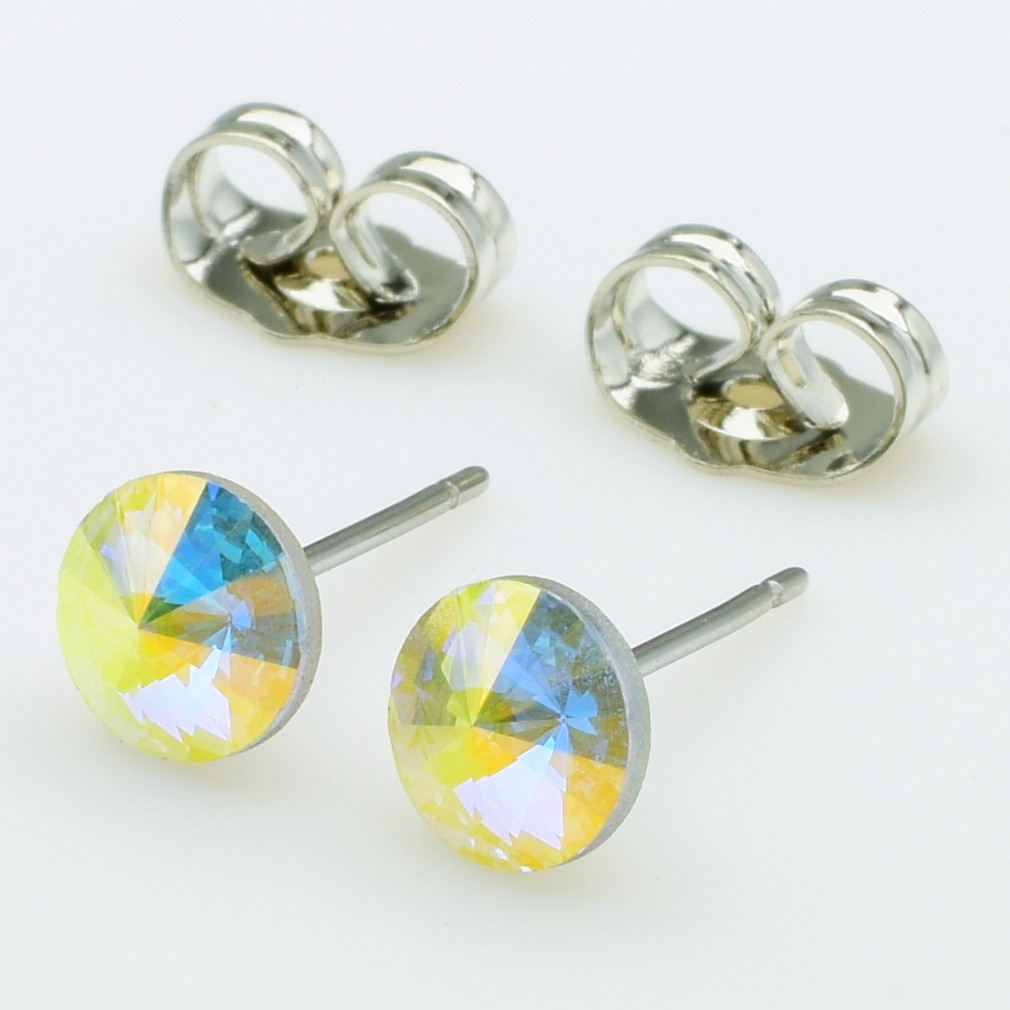 XUPING Сережки Родій Камені Swarovski Висота 0.6см, Ширина 0.6см