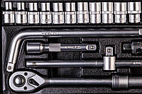 Набір насадок торцевих MasterTool 78-4126 PROFI, CrV 1/2" 8-32 мм, тріскачка 72Т, 26 шт, мет. кейс, фото 10