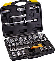 Набір насадок торцевих MasterTool 78-4032 PROFI, CrV 1/2" 8-32 мм, тріскачка 72Т, 32 шт, кейс, фото 4