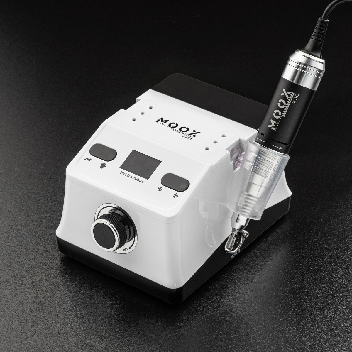 Фрезер для манікюру і педикюру MOOX X401 50 000 об / хв 70W Білий, фото 1