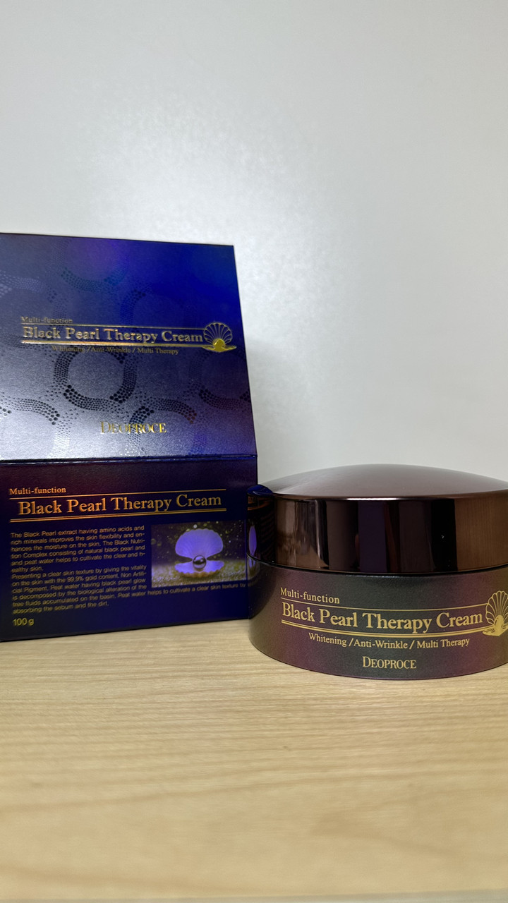 Антивіковий крем-гель для обличчя з екстрактом чорних перлів DEOPROCE Black Pearl Therapy Cream 100g