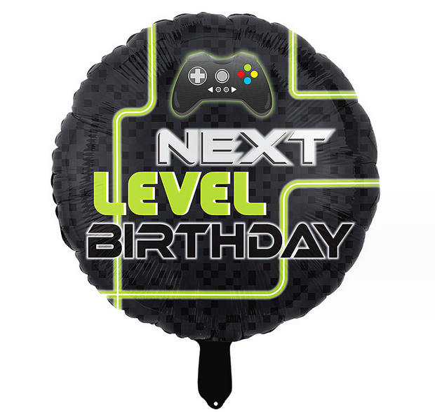 Фольгована куля "Next level birthday" (Китай)