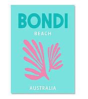 Скандинавский постер з коттону BONDI beach Australia 40 х 60 см