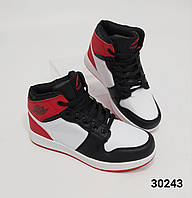 Кросівки хайтопи підліткові червоно-чорні /30243/ 41р