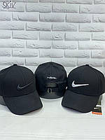 Осенняя стильная кепка (бейсболка) спортивная унисекс "Nike" | черная