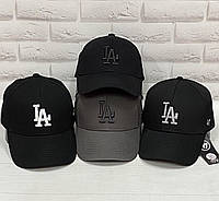 Мужская осенняя стильная кепка (бейсболка) классическая "Los Angeles" | черная