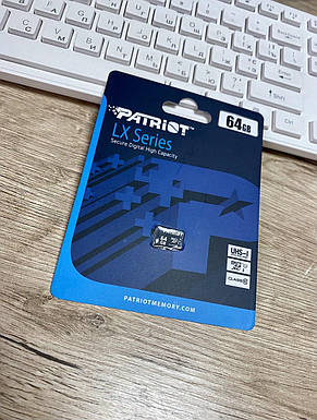 Карта пам'яті PATRIOT 64 GB microSDXC клас 10 UHS-1 без адаптера, фото 4