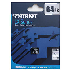 Карта пам'яті PATRIOT 64 GB microSDXC клас 10 UHS-1 без адаптера, фото 3