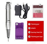 Срібна портативна ручка-фрезер РВ - 101 на 30000 об/хв., 30 Вт. для домашнього манікюру, фото 2