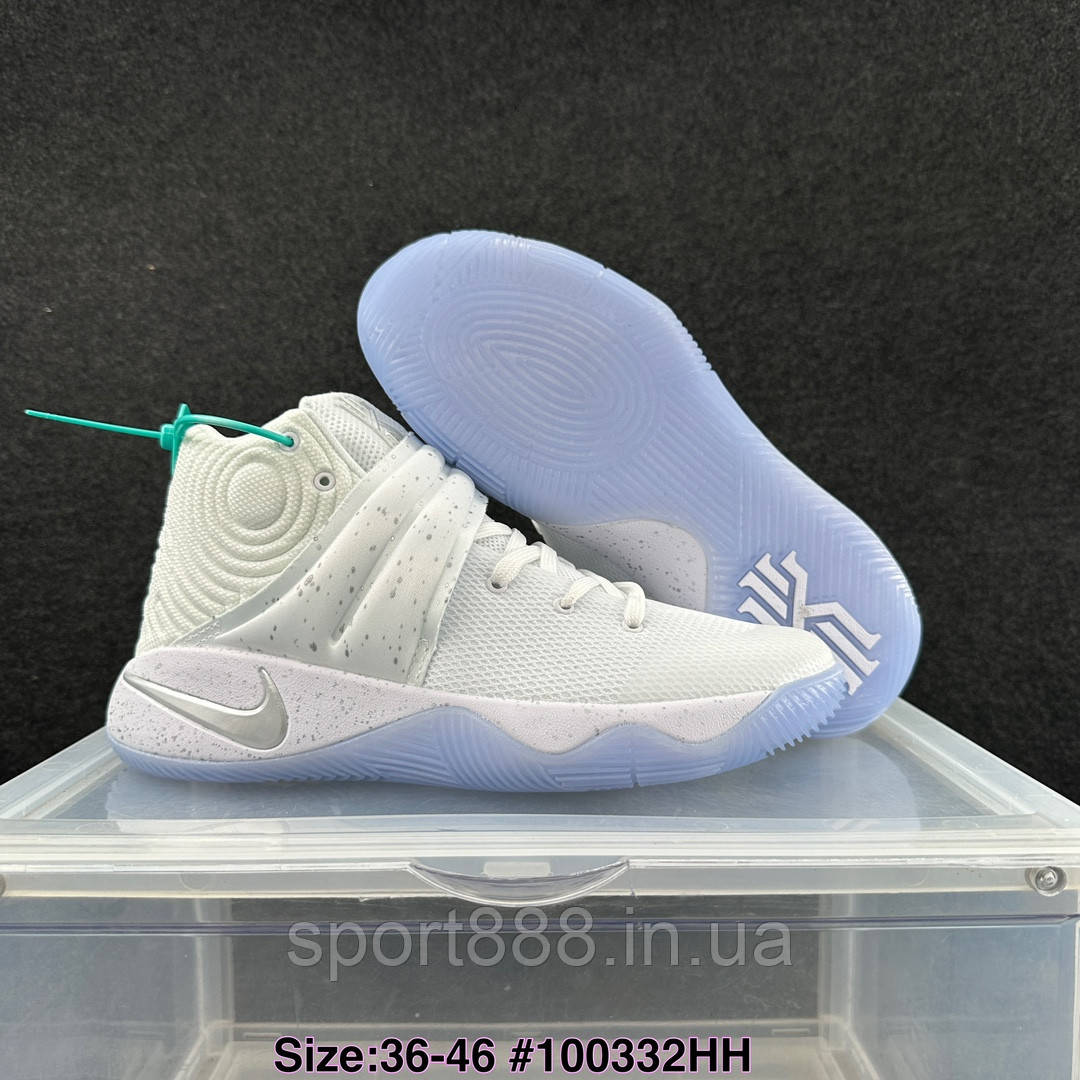 Eur36-46 чоловічі жіночі баскетбольні кросівки Nike Kyrie 2 Silver Speckle білі, фото 1