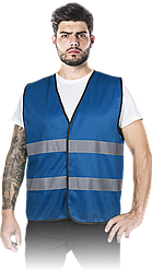 Жилет сигнальний голубий зі світловідбивними смугами REIS KOS-COLOR N