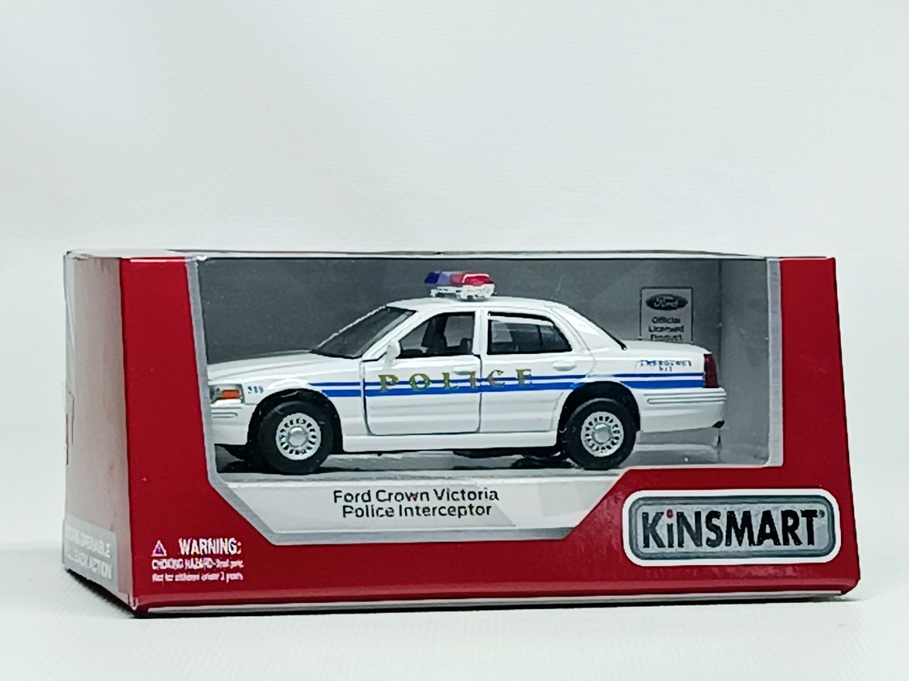 Машинка Kinsmart "Ford Crown Victoria (Police)" біла KT5342w-2