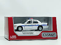 Машинка Kinsmart "Ford Crown Victoria (Police)" белая KT5342w-2