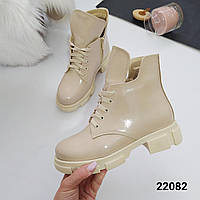Черевики жіночі лакові бежеві /22082/ 35р
