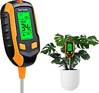 Анализатор почвы 4 в 1 уровень ph измеритель температуры влажности почвы, тестер освещения