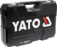 Набір головок торцевих YATO : квадрат 1/2", 3/8", 1/4" з інструментами, насадками. 128 шт. [2], фото 3