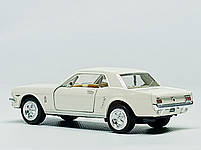 Машинка Kinsmart Ford Mustang 1964 біла 1:36, модель KT5351W/3, фото 4